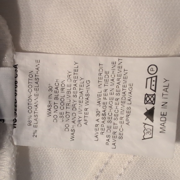 Rare Lanvin ❤️ Acne Collab Ribbon Waist White‎ Straight Leg Jeans Size 27 - Picture 9 of 9